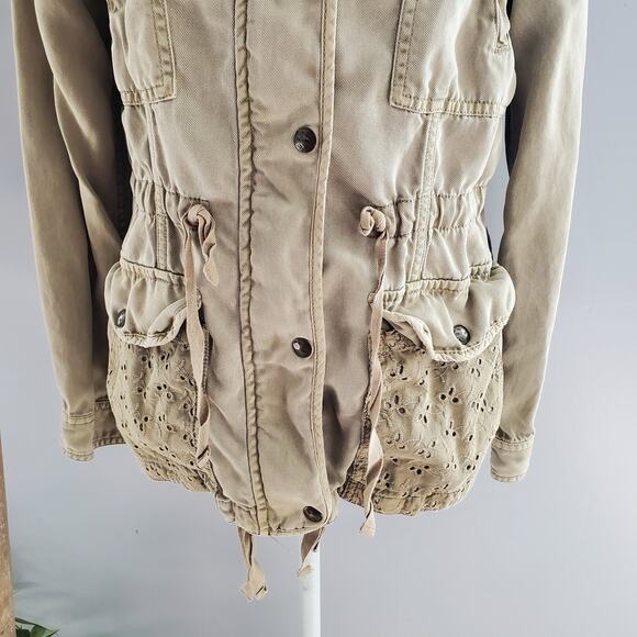 Max Jeans Olive Green Lightweight Utililty Jacket Size M - Picture 5 of 10